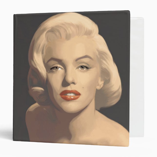 Graphic Gray Marilyn 3 Ring Binder (Front/Inside)