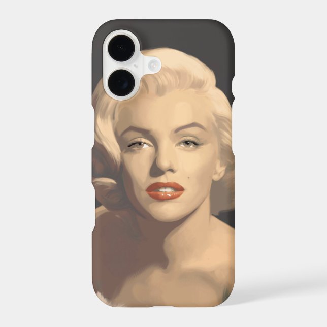 Graphic Gray Marilyn Iphone Case (Back)