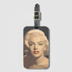 Graphic Gray Marilyn Luggage Tag