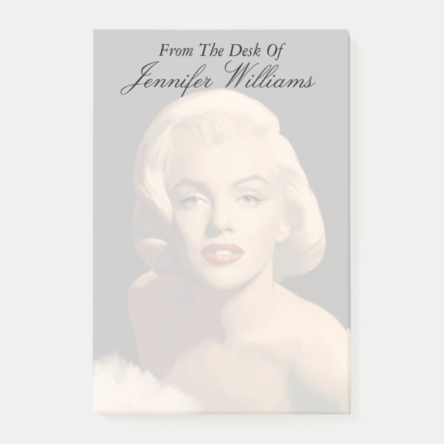 Graphic Gray Marilyn Post-it Notes (Front)