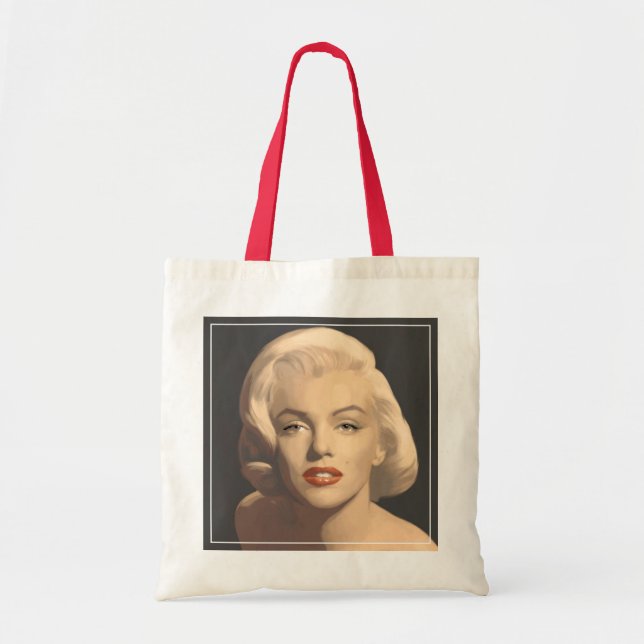Graphic Gray Marilyn Tote Bag (Front)