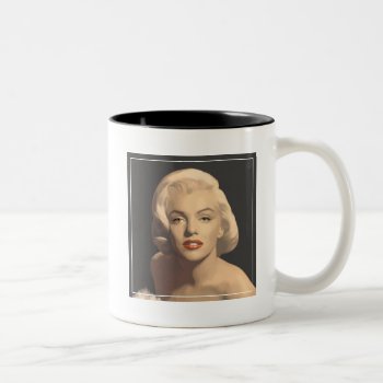 Graphic Gray Marilyn Two-tone Coffee Mug by boulevardofdreams at Zazzle