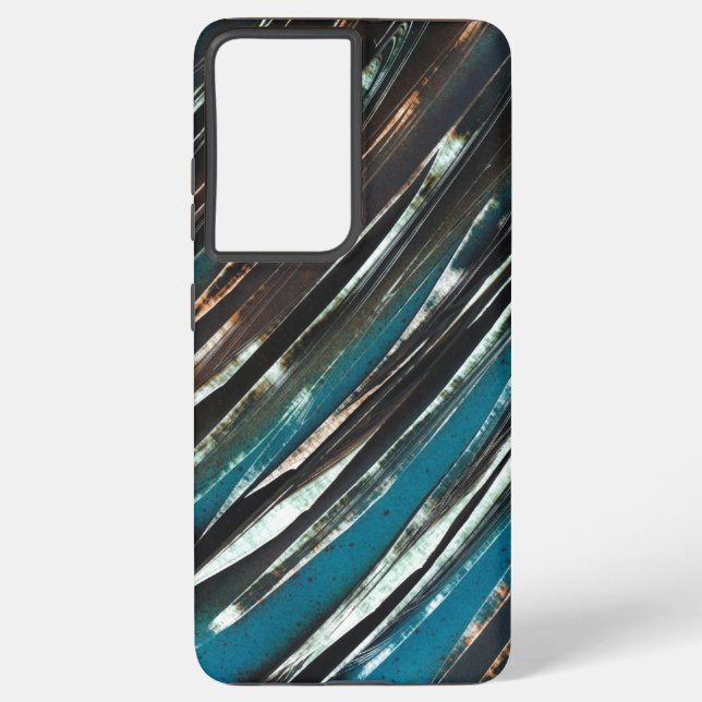 Graphic Grunge Wave Samsung Galaxy Case (Back)