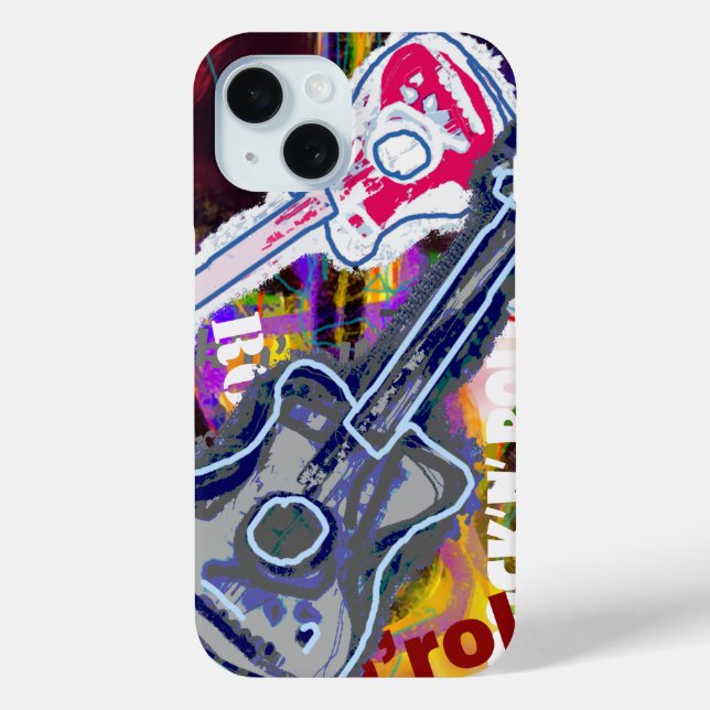 graphic guitars rock music Case-Mate iPhone case (Back)