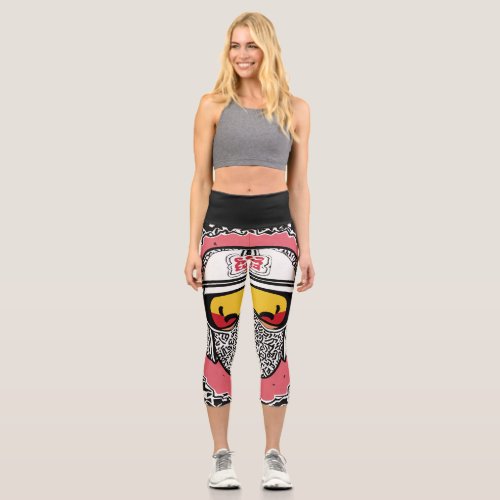 Graphic Harmony Nigo_Inspired Keith Haring Bape F Capri Leggings