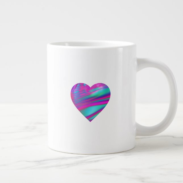 Graphic Heart Giant Coffee Mug (Right)