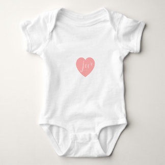 Graphic Heart Pattern Basic Crew Neck T-Shirt Baby Bodysuit