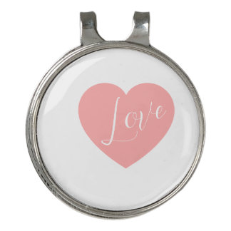 Graphic Heart Pattern Basic Crew Neck T-Shirt Golf Hat Clip
