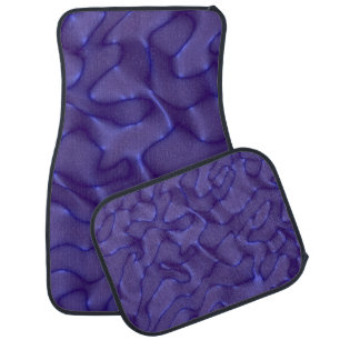 Graphic illustration - liquid pattern blue color. car floor mat