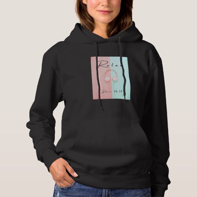 Graphic Inspirational Relax Short Sleeve Comfort Hoodie (Front)