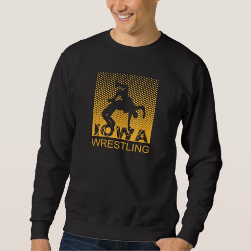 Graphic Iowa Wrestling Freestyle Wrestler The Hawk Sweatshirt