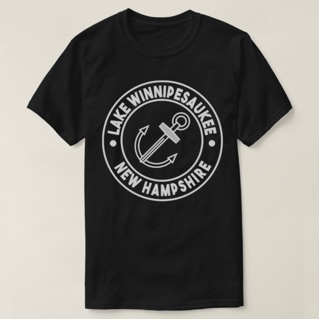 Graphic Lake Winnipesaukee New Hampshire Pocket Lo T-Shirt (Design Front)