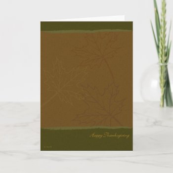 Graphic Leafs Thanksgiving Card by William63 at Zazzle