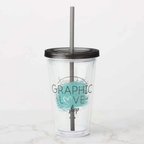 Graphic Love Shop Logo Branded Merchandise Acrylic Tumbler