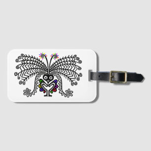 Graphic LyreBIRD- Australian wildlife luggage tag