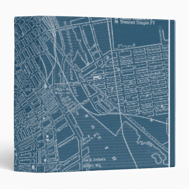 Graphic Map of Boston Binder (Front/Spine)