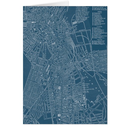 Graphic Map of Boston Cards (Front)