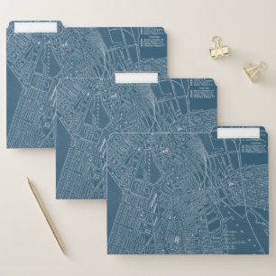 Graphic Map of Boston File Folder