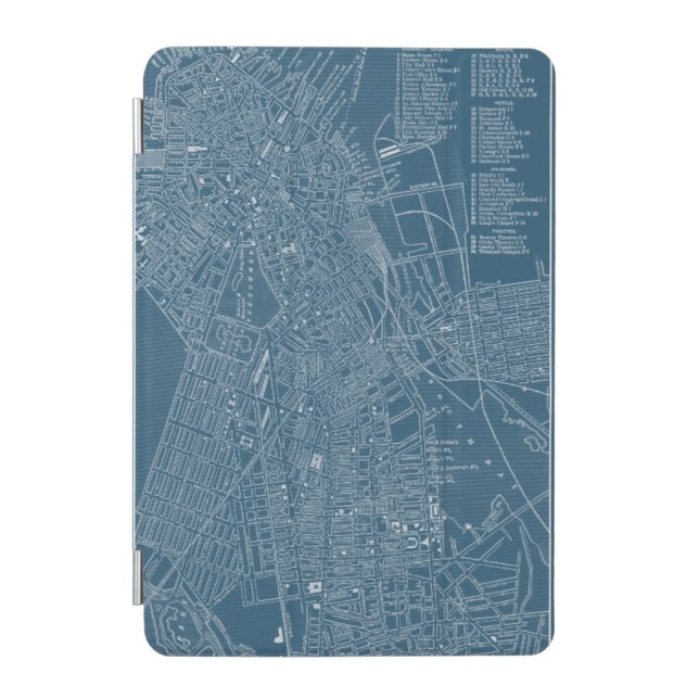 Graphic Map of Boston iPad Mini Cover (Front)