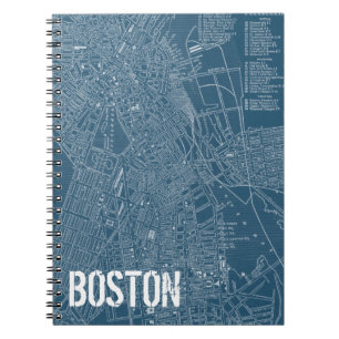 Graphic Map of Boston Notebook
