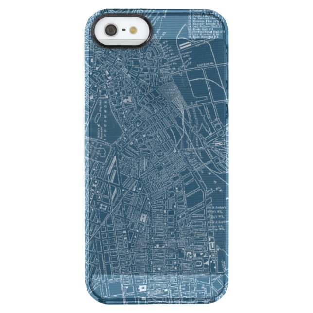 Graphic Map of Boston Uncommon iPhone Case (Back)