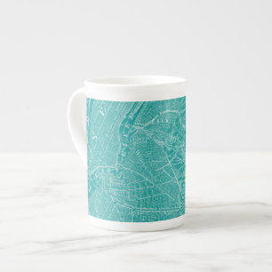 Graphic Map of New York Bone China Mug