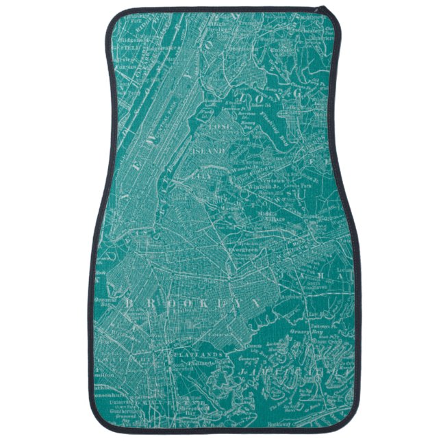 Graphic Map of New York Car Mat (Front)