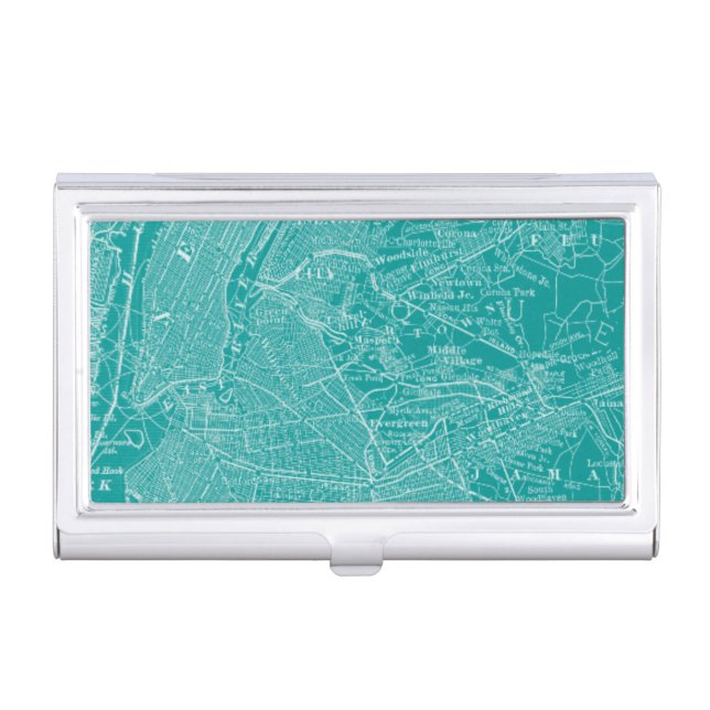 Graphic Map of New York Case For Business Cards (Front)