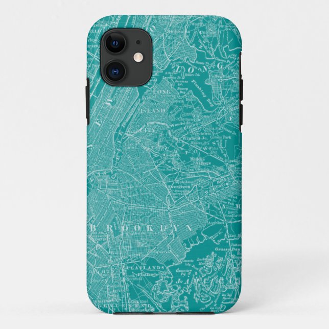 Graphic Map of New York Case-Mate iPhone Case (Back)