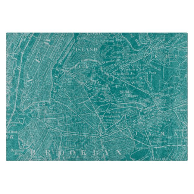 Graphic Map of New York Cutting Board (Front)