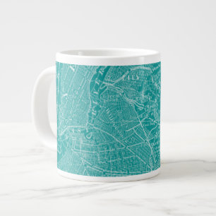 Graphic Map of New York Large Coffee Mug
