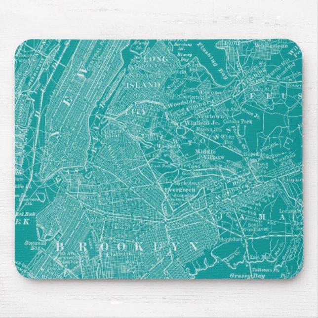 Graphic Map of New York Mouse Pad (Front)