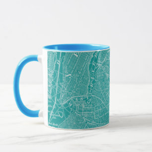 Graphic Map of New York Mug