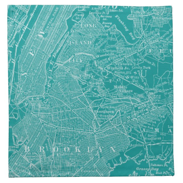 Graphic Map of New York Napkin (Front)