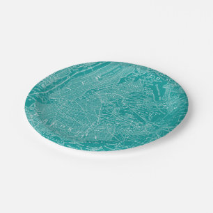 Graphic Map of New York Paper Plates