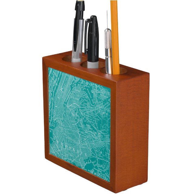 Graphic Map of New York Pencil Holder (In Situ)