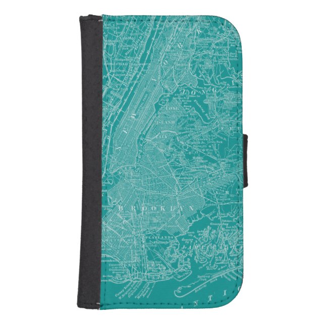 Graphic Map of New York Samsung Galaxy Wallet Case (Front)