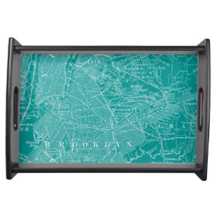Graphic Map of New York Serving Tray