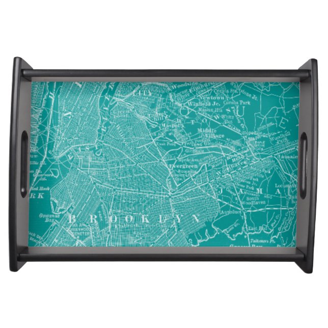 Graphic Map of New York Serving Tray (Front)