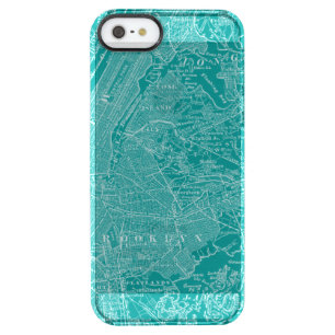 Graphic Map of New York Clear iPhone SE/5/5s Case