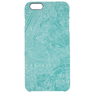 Graphic Map of New York Clear iPhone 6 Plus Case