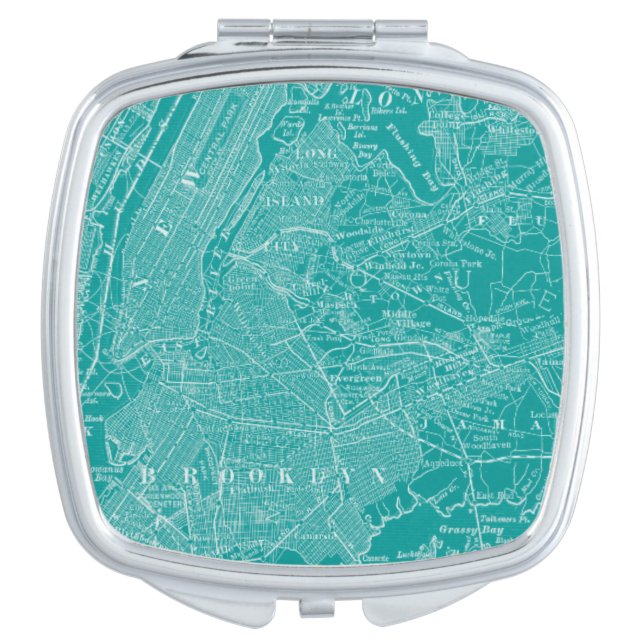 Graphic Map of New York Vanity Mirror (Front)