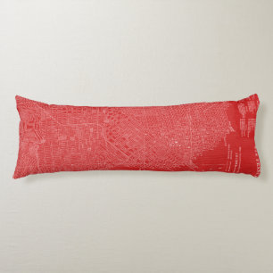 Graphic Map of San Francisco Body Pillow