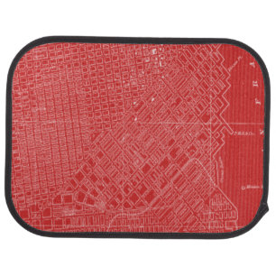 Graphic Map of San Francisco Car Floor Mat