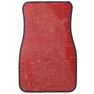 Graphic Map of San Francisco Car Mat