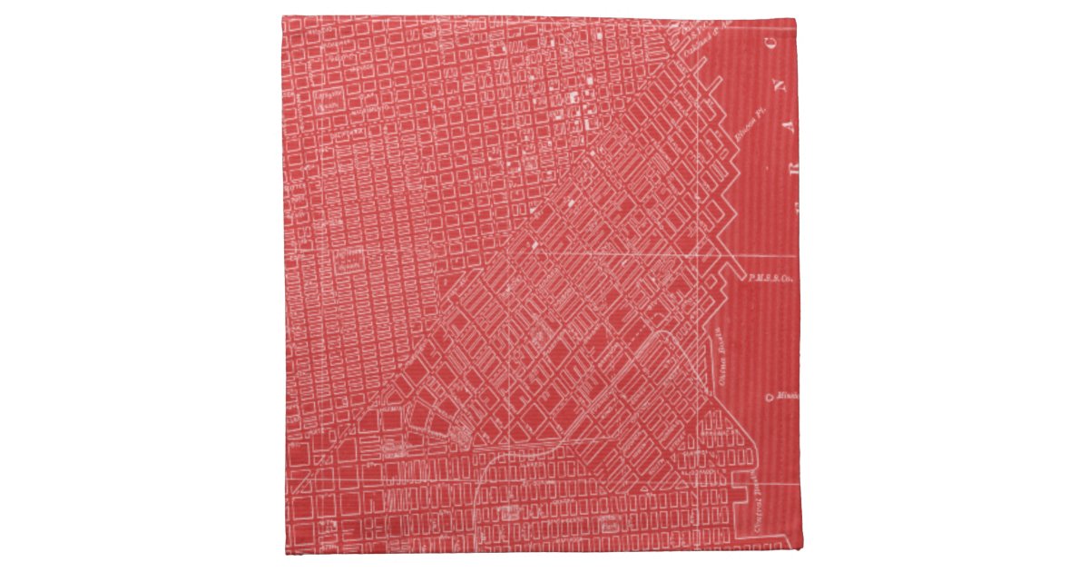 Graphic Map of San Francisco Cloth Napkin | Zazzle