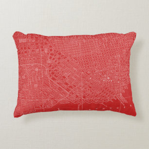 Graphic Map of San Francisco Decorative Pillow