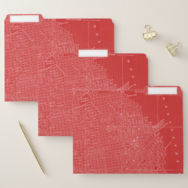 Graphic Map of San Francisco File Folder (Set)