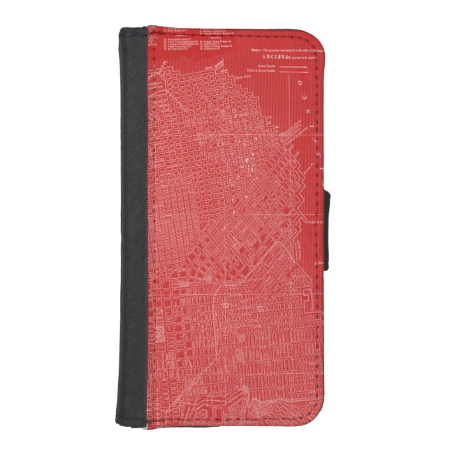 Graphic Map of San Francisco iPhone Wallet Case (Front)