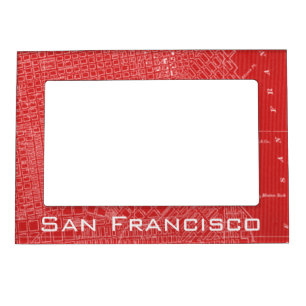 Graphic Map of San Francisco Magnetic Frame
